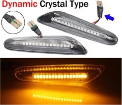 Dynamisch Knipperlicht WIT BMW E90 E91 E92 E93 E60 E87 E82 E46 STEKKER AANSLUITING