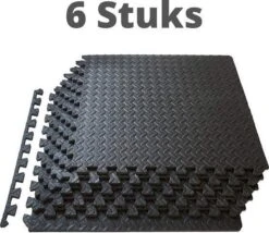 Merkloos Zwembadtegels - 4 + 2 GRATIS (6 Stuks, +/- 1m2) - Rubber Ondertegels Zwart - Bescherming Tegels - Vloertegels - Ondervloer - Puzzel Mat - 40CM X 40CM - Ondergrond - Zwembad Tegels - Fitness - Zwembad -Auto-Onderdelen 1200x1042 4