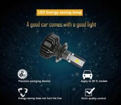 Merkloos H7 LED Autolamp - LED Verlichting - Koplamp/Mistlamp - Auto/Scooter/Motor - 12V - 30 Watt - 10000 Lumen - 6500 K - Universeel - Set Van 2 Stuks -Auto-Onderdelen 1200x1045 2