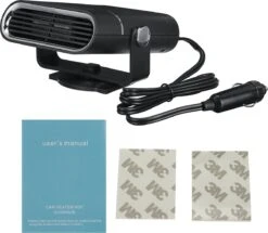 Merkloos 24V Verwarmingsventilator Voor Vrachtwagens, Bestelwagens En Caravans - Autoverwarming - Ontdooier - Voorruitverwarming - Duurzaam Ontwerp - 360 Graden Rotatie - 2 In 1 - Ideaal Voor Bevroren Ramen - Zwart -Auto-Onderdelen 1200x1046 4