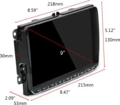 Auto Radio - Android 11 - Carplay -9 Inch HD Scherm - Autoradio- WIFI GPS - USB -Navigatie- Volkswagen,Skoda&Seat - Achteruitrij Camera -Auto-Onderdelen 1200x1055