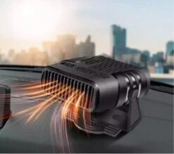Merkloos Hoobi® Autoverwarming - Auto Ontdooier - Voorruitverwarming- Auto Verwarming - Duurzaam Ontwerp - 360 Graden Rotatie - 2 In 1 - 12V/120W - Ideaal Voor Bevroren Ramen – Autoverwarmer - Car Heater - Zwart