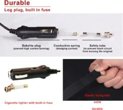 Autostoel Verwarmingskussen - 12V Auto Verwarming Zitkussen Rugkussen - 12 Volt Kussen Rug - Stoelverwarming Autostoelkussen - Zwart - Bavepa -Auto-Onderdelen 1200x1067