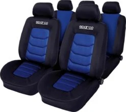 Stoelhoezenset Sparco Zwart / Blauw (11-delig) (ook Geschikt Voor Side-Airbags)