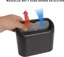 Merkloos Auto Prullenbak - Auto-opslag- Vuilnisbak -Vuilnisbak Organizer - Mini Prullenbak 1L - Auto Deur Prullenbak - Handig Prullenbak- Plastic Opbergdoos Auto - Mini Auto Prullenbak-Reisgoederen - Auto Accessoires - Zwart -Auto-Onderdelen 1200x1073 3