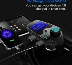 T11 / Bluetooth Transmitter / Carkit / FM Transmitter / Bluetooth Carkit / Oplader / Handsfree Bellen / Draadloos Muziek Streamen / Microfoon / Radio / 4 Play Modes / + *GRATIS AUX Kabel* -Auto-Onderdelen 1200x1079 1