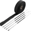 Hitteband - Heat Wrap - Zwart - 5m Rol - Glasvezel - Uitlaat - Auto - Motor