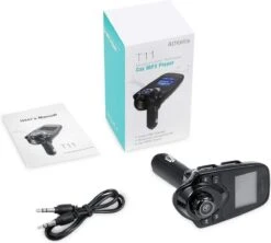 Bluetooth FM Transmitter Auto / FM Transmitter Draadloze Bluetooth Carkit / MP3 Speler/ Handsfree Bellen In De Auto / USB Lader / Radio / TF/SD Kaart Poort / AUX Input / 2 USB Poorten / USB Oplader / Audio / Radio / SD/TF Kaart / T11 -Auto-Onderdelen 1200x1080 1
