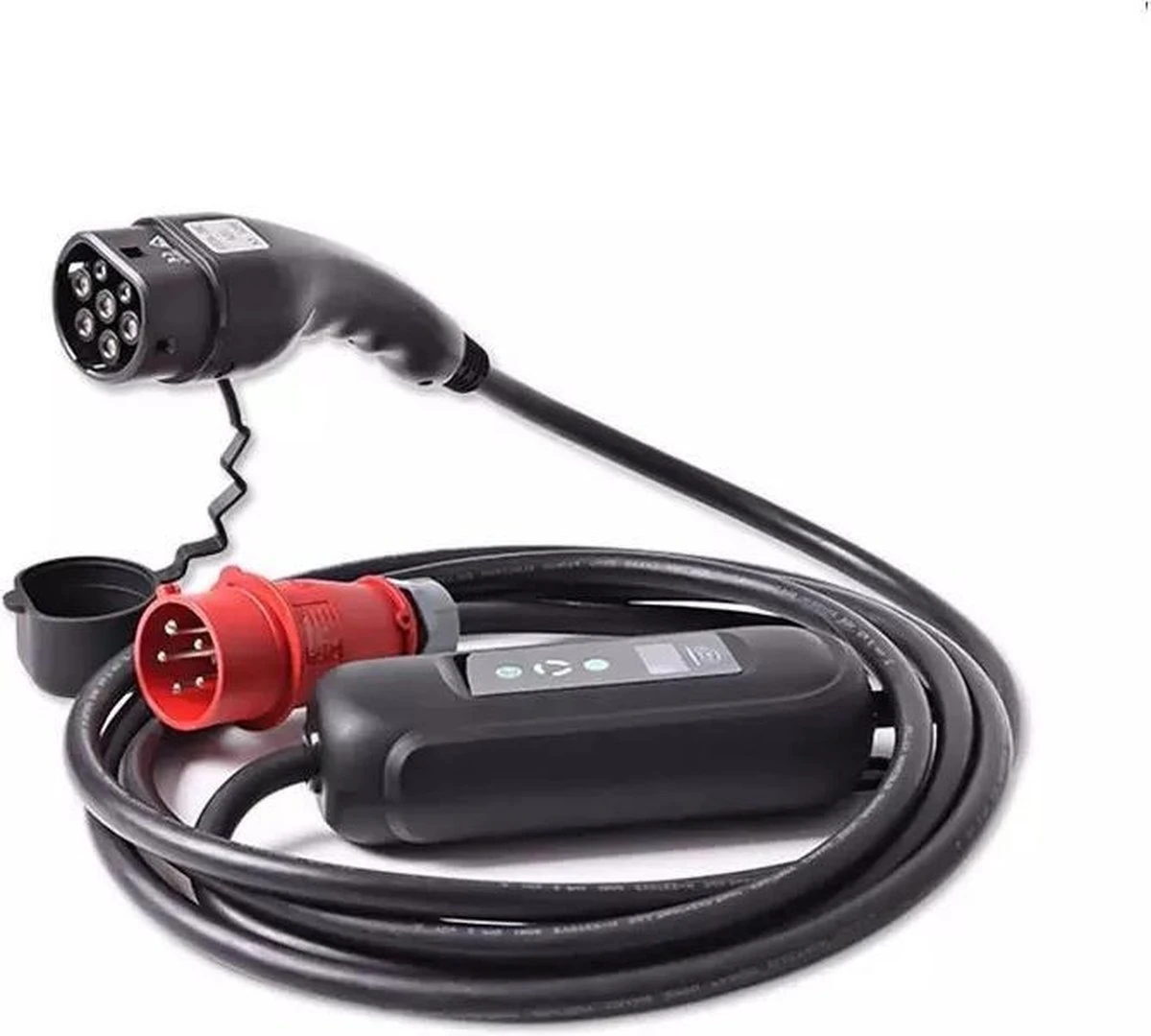 Merkloos Mobiele Lader 11kW | Type 2 Naar CEE Krachtstroom Stekker | 16A 3 Fase + Gratis Adapters 8 Merkloos Mobiele Lader 11kW | Type 2 Naar CEE Krachtstroom Stekker | 16A 3 Fase + Gratis Adapters - Afbeelding 6