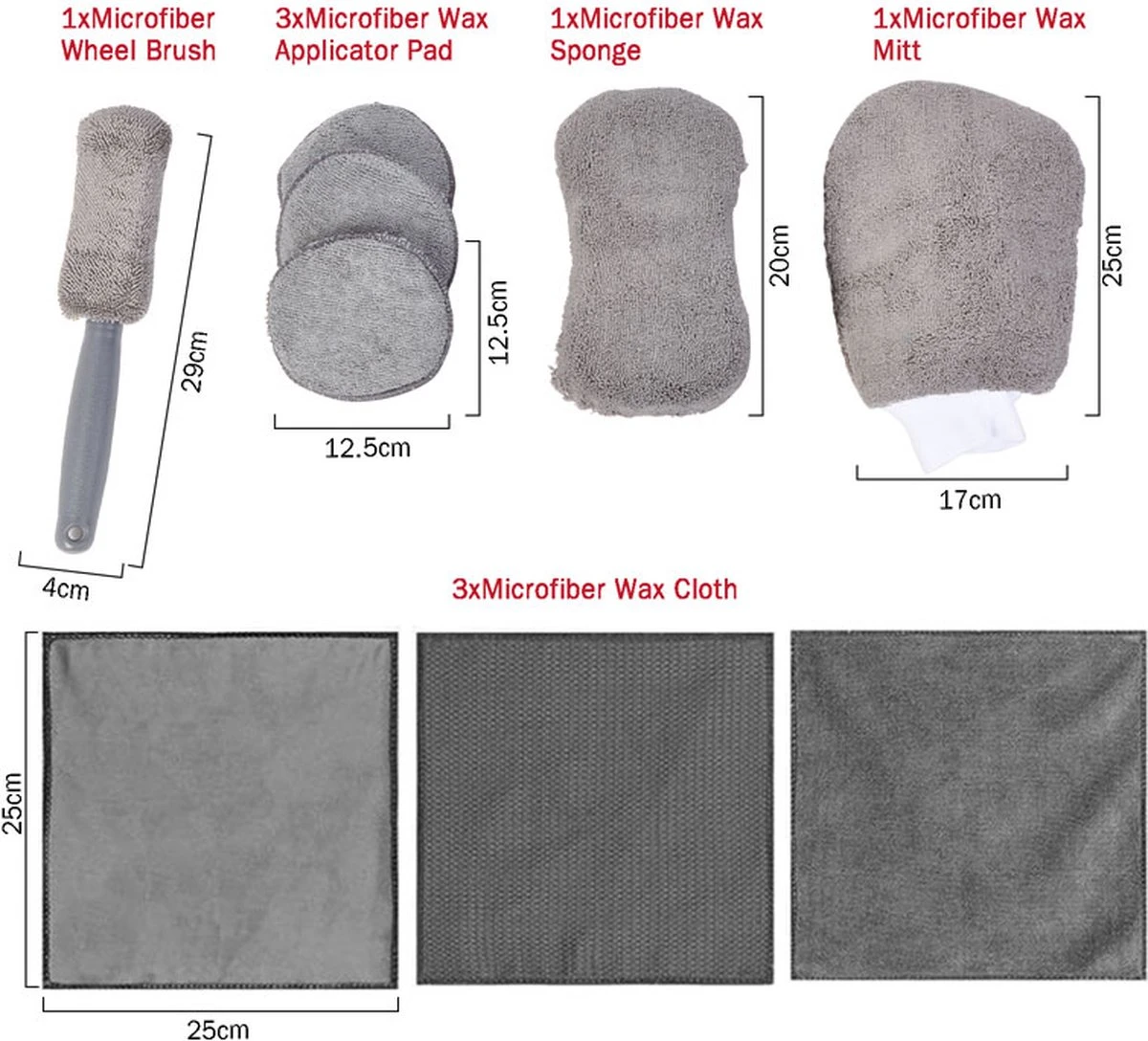 Auto Was Set - Autowasset - Wasset Spons - Wasborstel - Velgenborstel/Wheelbrush/Wheel Woolies - Microvezeldoek/Droogdoek - Wassen/Schoonmaak/Reinigen 5 Auto Was Set - Autowasset - Wasset Spons - Wasborstel - Velgenborstel/Wheelbrush/Wheel Woolies - Microvezeldoek/Droogdoek - Wassen/Schoonmaak/Reinigen - Afbeelding 3