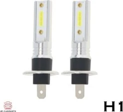 JP-CarParts Auto Koplampen Set Universeel - H1 LED 6500K Wit - 1200 Lumen - 2x 12 Watt 12-24V - 2 Stuks