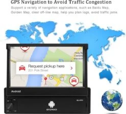 TechU™ Autoradio Met Klapscherm T97 Touchscreen – 1 Din Met Afstandsbediening – 7 Inch Kleuren Display – Bluetooth & WiFi – AUX – USB – SD – FM Radio – Navigatie – Handsfree Bellen -Auto-Onderdelen 1200x1094 1