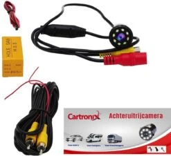 Cartronix RV-340 Achteruitrijcamera | Universeel | Bumper | 8 LED -Auto-Onderdelen 1200x1097