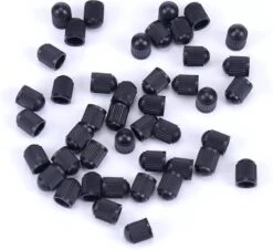 Merkloos Zwarte Ventieldopjes Universele 20 Stuks - Voor De Auto Of Voor De Fiets - Kunststof Ventieldoppen - Ventiel - Dop - 20 Stuks PREMIUM