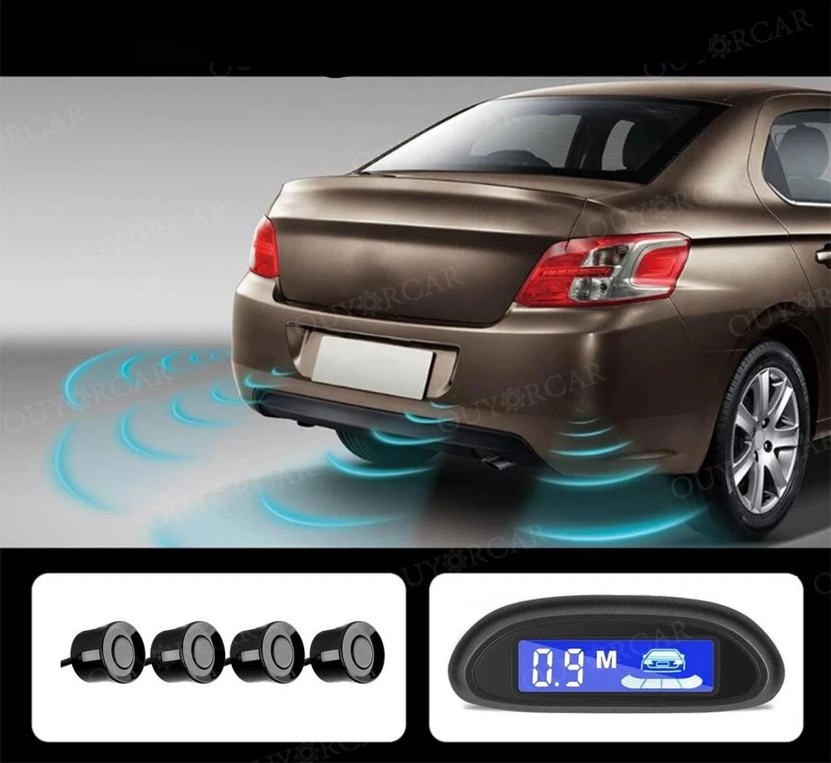 Parkeersensor Voor Auto - Draadloos - Met Geluid - Geschikt Voor Achter - Parkeersensoren - Parkeerhulp - Zwart 6 Parkeersensor Voor Auto - Draadloos - Met Geluid - Geschikt Voor Achter - Parkeersensoren - Parkeerhulp - Zwart - Afbeelding 4