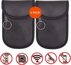 Safekeepers 2 X Anti-diefstal Hoesje - Anti Straling - Beschermhoesje - Sleuteletui - Autosleutel Met Sleutelzakje - 2 Stuks