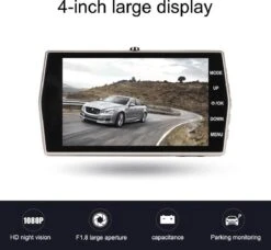 TechU™ Dashcam M14 Pro Dual Camera – Dashboardcamera – 4.0 Inch IPS Scherm – Full HD 1080p – Loop Recording – Nachtvisie – Bewegingssensor – G-sensor – Autocamera Voor én Achter - Voor Auto -Auto-Onderdelen 1200x1106