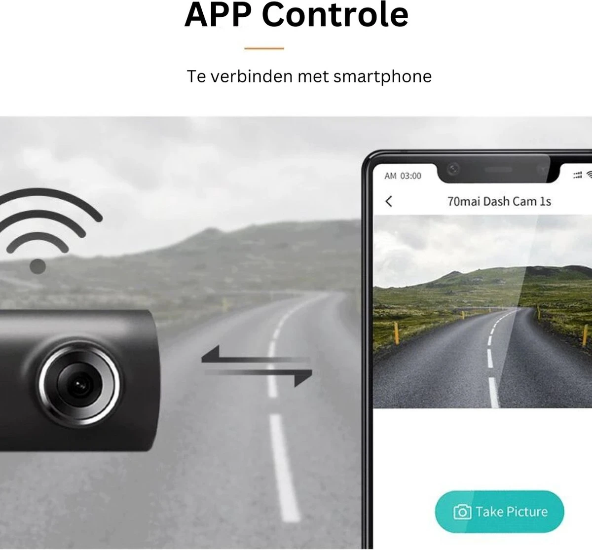 70Mai - Dashboard Camera 1S Voor Auto - 1080p Full HD Camera - Verbinden Met Telefoon - Parkeerstand Met Ingebouwde G-sensor - 130º Groothoeklens - Engels Voice Control 6 70Mai - Dashboard Camera 1S Voor Auto - 1080p Full HD Camera - Verbinden Met Telefoon - Parkeerstand Met Ingebouwde G-sensor - 130º Groothoeklens - Engels Voice Control - Afbeelding 4