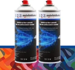 Spuitbus Motorlak BMW Kleurcode 934 - GRANITGRAU-MET. - 400ml + Spuitbus BLANKE LAK - 400ml