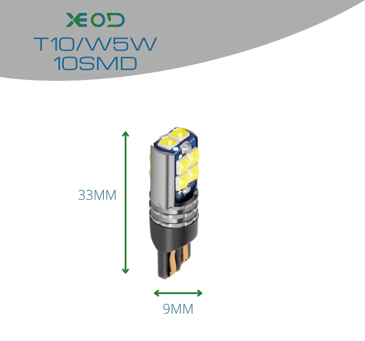 XEOD Lampen Set – W5W T10 LED – 6000K Wit Licht Canbus – 2 Stuks 5 XEOD Lampen Set – W5W T10 LED – 6000K Wit Licht Canbus – 2 Stuks - Afbeelding 3