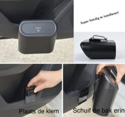 Subbie Luxe Auto Prullenbak - Mini Prullenbak - Draagbare Voertuig Prullenbak - Car Trash Can - Auto Accessoires - Autoprullenbak - Anti Lek Bak - Vuilnisbak - Handige Organizer -Auto-Onderdelen 1200x1128 11