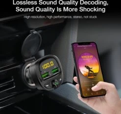 ISHIVA Premium Bluetooth FM Transmitter - 2x Fast Charger 3.4A USB Poort - Capaciteit Tot 64GB SD Kaart Of USB - Aluminiumlegering - Autolader - Carkit - Autoradio - Fm Transmitter Bluetooth Auto - Fm Transmitter Iphone - Fm Transmitter Auto -Auto-Onderdelen 1200x1129 1