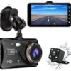 CB-Goods Dashcam Voor Auto - 4K M11 Pro Dual Camera – 4 Inch Touchscreen – Dashboardcamera – Full HD 1080p – 170° Wijdhoeklens – Nachtvisie – Bewegingssensor – G-sensor – Autocamera Voor én Achter