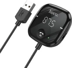 Hoco Wireless Bluetooth 5.0 Muziek FM Transmitter USB-A Zwart