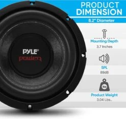 Subwood PYLE PLPW8D - 8 Inch 20 Cm 400 Watt RMS En 800 Watt Max Wood DVC Subwoofer Met Dubbele Spoel 4+4 Ohm - Geschikt Voor Auto's, Kisten En Deuren 16 Subwood PYLE PLPW8D - 8 Inch 20 Cm 400 Watt RMS En 800 Watt Max Wood DVC Subwoofer Met Dubbele Spoel 4+4 Ohm - Geschikt Voor Auto's, Kisten En Deuren -Auto-Onderdelen 1200x1134 2