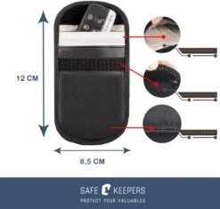Safekeepers 2 X Anti-diefstal Hoesje - Anti Straling - Beschermhoesje - Sleuteletui - Autosleutel Met Sleutelzakje - 2 Stuks -Auto-Onderdelen 1200x1140 6