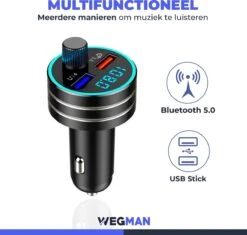 Wegman Bluetooth FM Transmitter - Autolader - Carkit - Bluetooth Auto -Auto-Onderdelen 1200x1141 6