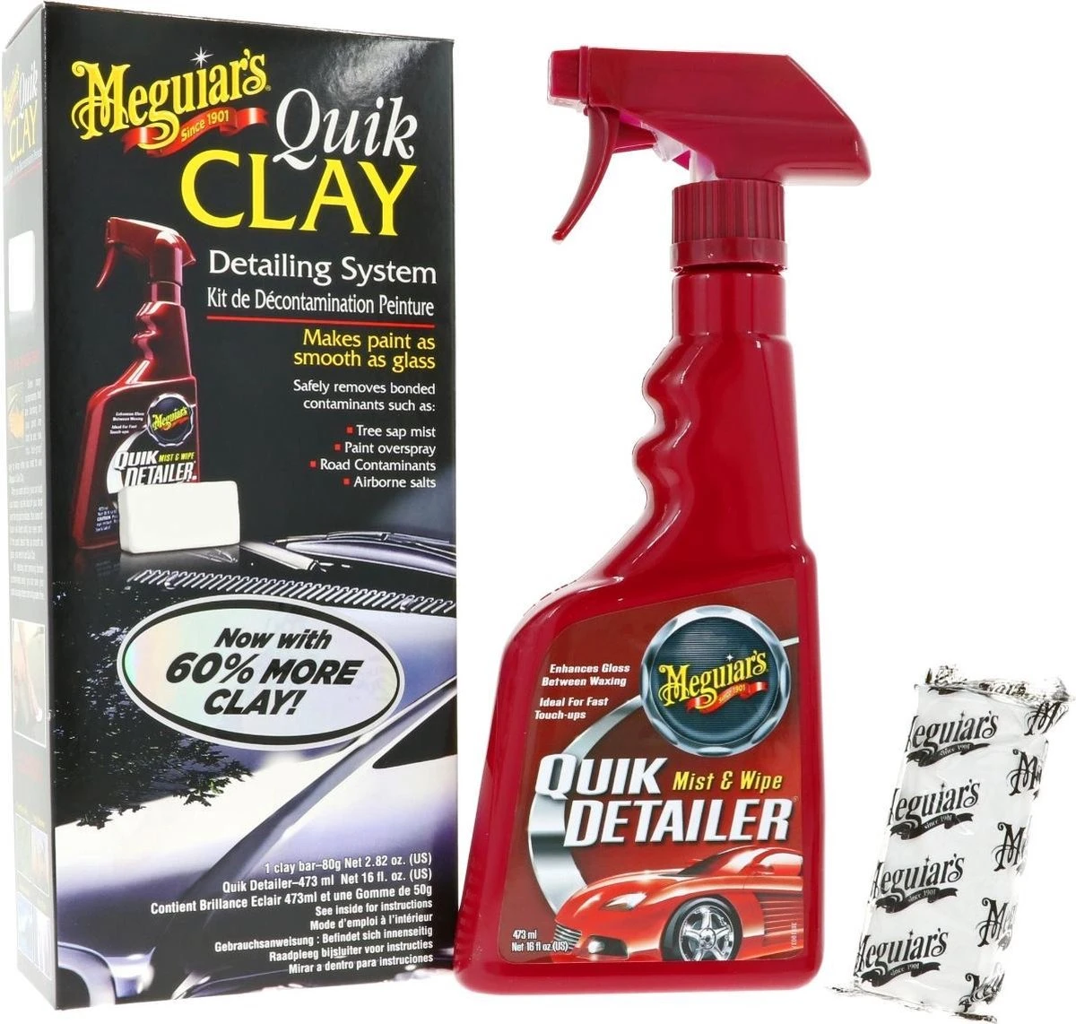 Meguiars Quik Clay Detailing System 473 Ml Met 80gr Clay Bar 3 Meguiars Quik Clay Detailing System 473 Ml Met 80gr Clay Bar
