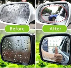 Buitenspiegel - Zijspiegel - Folie Voor Beter Zicht En Veilig Autorijden - Anti Mist - Anti Regen - Anti Sneeuw - Anti Vuil - Anti Vries - Zijspiegels - Achteruitkijkspiegels - Veilig Rijden - Nano Coating - Folie Stickers - 2 STUKS - Ovaal