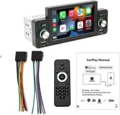 Merkloos YSM All In One Sound - Autoradio - 1Din - Touchscreen Scherm - 5 Inch - CarPlay - Android Auto - MirrorLink - Bluetooth - Handsfree - Usb -Auto-Onderdelen 1200x1149