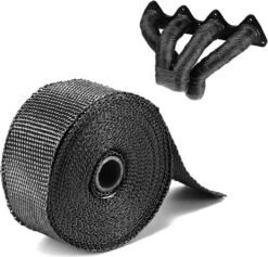 Hitteband - Heat Wrap - Zwart - 10m Rol - Glasvezel - Uitlaat - Auto - Motor