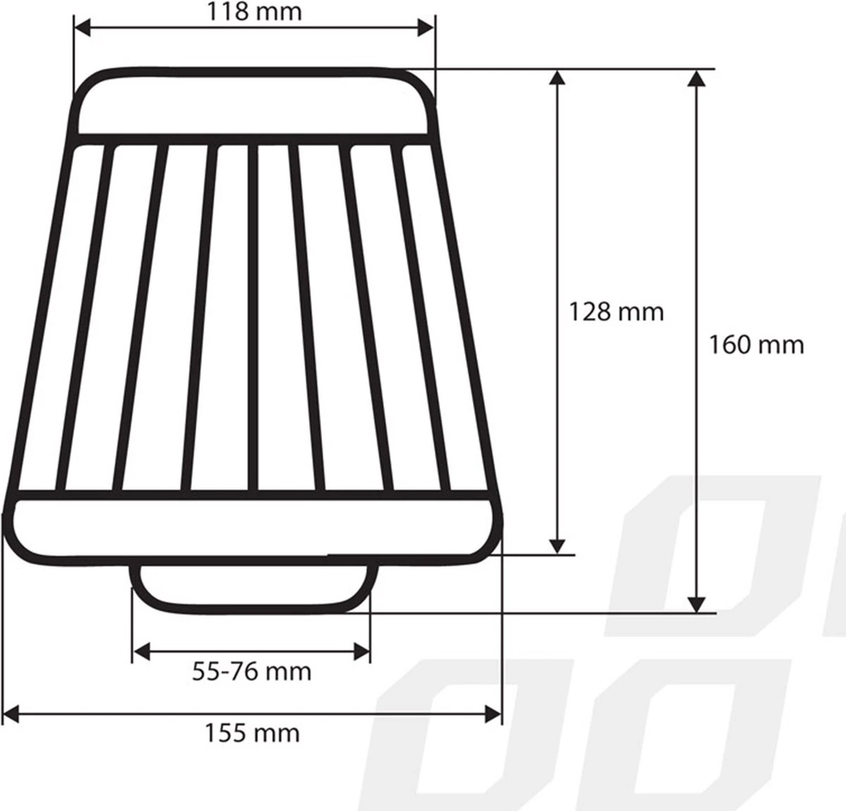 Universele Powerfilter / Open Luchtfilter - AF-Carbon 4 Universele Powerfilter / Open Luchtfilter - AF-Carbon - Afbeelding 2