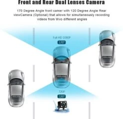 TechU™ Dashcam Dual Camera – M18 – Dashboardcamera – 3 Inch Full HD Scherm – Nachtvisie – Looprecording – Bewegingssensor – G-sensor – Parkeermonitor – Incl. Achteruitrijcamera - Voor Auto -– Kerst & Kerstcadeau -Auto-Onderdelen 1200x1155