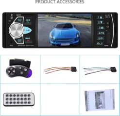 TechU™ T42 Autoradio 1 Din 4.1 Inch + Afstandsbediening En Stuurwiel Bediening – Bluetooth – USB – AUX – SD – FM Radio – Handsfree Bellen – Autoradio Met Scherm – Stembediening -Auto-Onderdelen 1200x1155 5