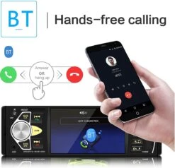 TechU™ T42 Autoradio 1 Din 4.1 Inch + Afstandsbediening En Stuurwiel Bediening – Bluetooth – USB – AUX – SD – FM Radio – Handsfree Bellen – Autoradio Met Scherm – Stembediening -Auto-Onderdelen 1200x1155 6