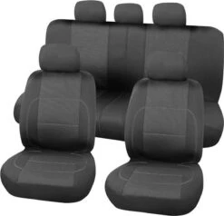 Carpoint Stoelhoesset Paris 9 Delig Zwart/Grijs