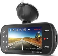 Kenwood DRV-A501W - 16GB Wide Quad HD DashCam Met Geïntegreerde 3.0" LCD, Wireless Link, GPS & G-sensor - RearCam-input -Auto-Onderdelen 1200x1157