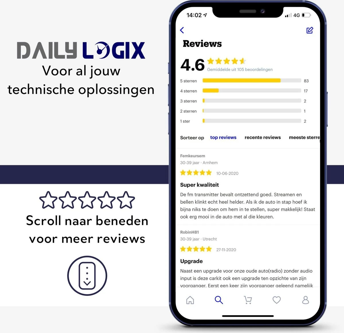 Bluetooth FM Transmitter - Muziek Streamen - Handsfree Bellen - Carkit Met LED Verlichting - Auto Accessories - Bluetooth Adapter - MP3 Speler - USB Stick - SD Kaart - Snellader Iphone/Samsung - Autoradio - Daily Logix® 6 Bluetooth FM Transmitter - Muziek Streamen - Handsfree Bellen - Carkit Met LED Verlichting - Auto Accessories - Bluetooth Adapter - MP3 Speler - USB Stick - SD Kaart - Snellader Iphone/Samsung - Autoradio - Daily Logix® - Afbeelding 4
