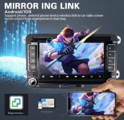 Boscer® Autoradio | Android 10 | Volkswagen, Skoda & Seat | Navigatiesysteem | 7' HD Scherm | Achteruitrijcamera -Auto-Onderdelen 1200x1160 3