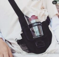 Hold Ub - Bekerhouder Voor Festivals - Evenementen - Festival Accessoires - Kunststof - Zwart