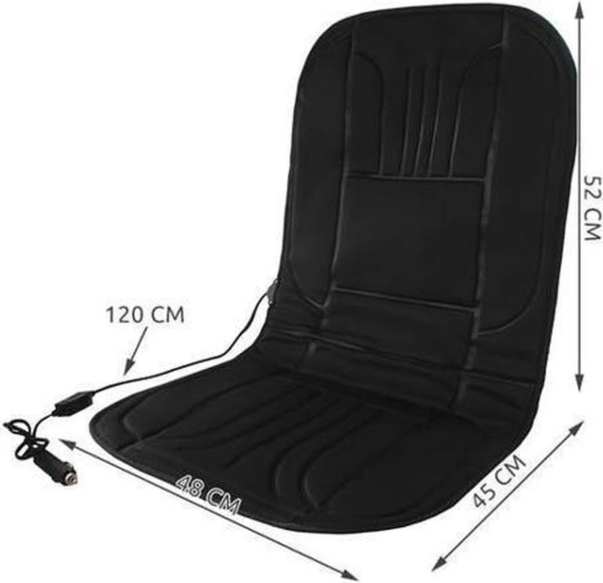 Merkloos Autostoel Verwarmingskussen - 12V Auto Verwarming Zitkussen Rugkussen - 12 Volt Kussen Rug - Stoelverwarming Autostoelkussen - Zwart 7 Merkloos Autostoel Verwarmingskussen - 12V Auto Verwarming Zitkussen Rugkussen - 12 Volt Kussen Rug - Stoelverwarming Autostoelkussen - Zwart - Afbeelding 5