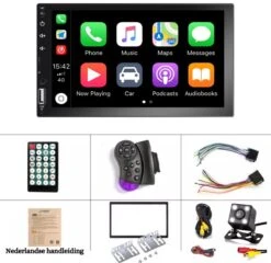 Universele Autoradio Met Bluetooth, USB & Aux - Handsfree - Mirrorlink - Radio Met Microfoon - GRATIS Achteruitrijcamera -Auto-Onderdelen 1200x1167 1