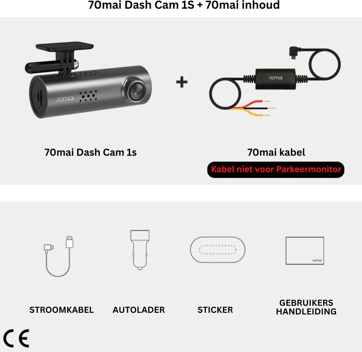 70Mai - Dashboard Camera 1S Voor Auto - 1080p Full HD Camera - Verbinden Met Telefoon - Parkeerstand Met Ingebouwde G-sensor - 130º Groothoeklens - Engels Voice Control 11 70Mai - Dashboard Camera 1S Voor Auto - 1080p Full HD Camera - Verbinden Met Telefoon - Parkeerstand Met Ingebouwde G-sensor - 130º Groothoeklens - Engels Voice Control - Afbeelding 9