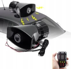 Merkloos Noodsirene - Luchthoorn - Auto Sirene - 12V - Toeter - Complete Set - Gas Toeter - Hoorn - Megafoon - Zwart -Auto-Onderdelen 1200x1168 10