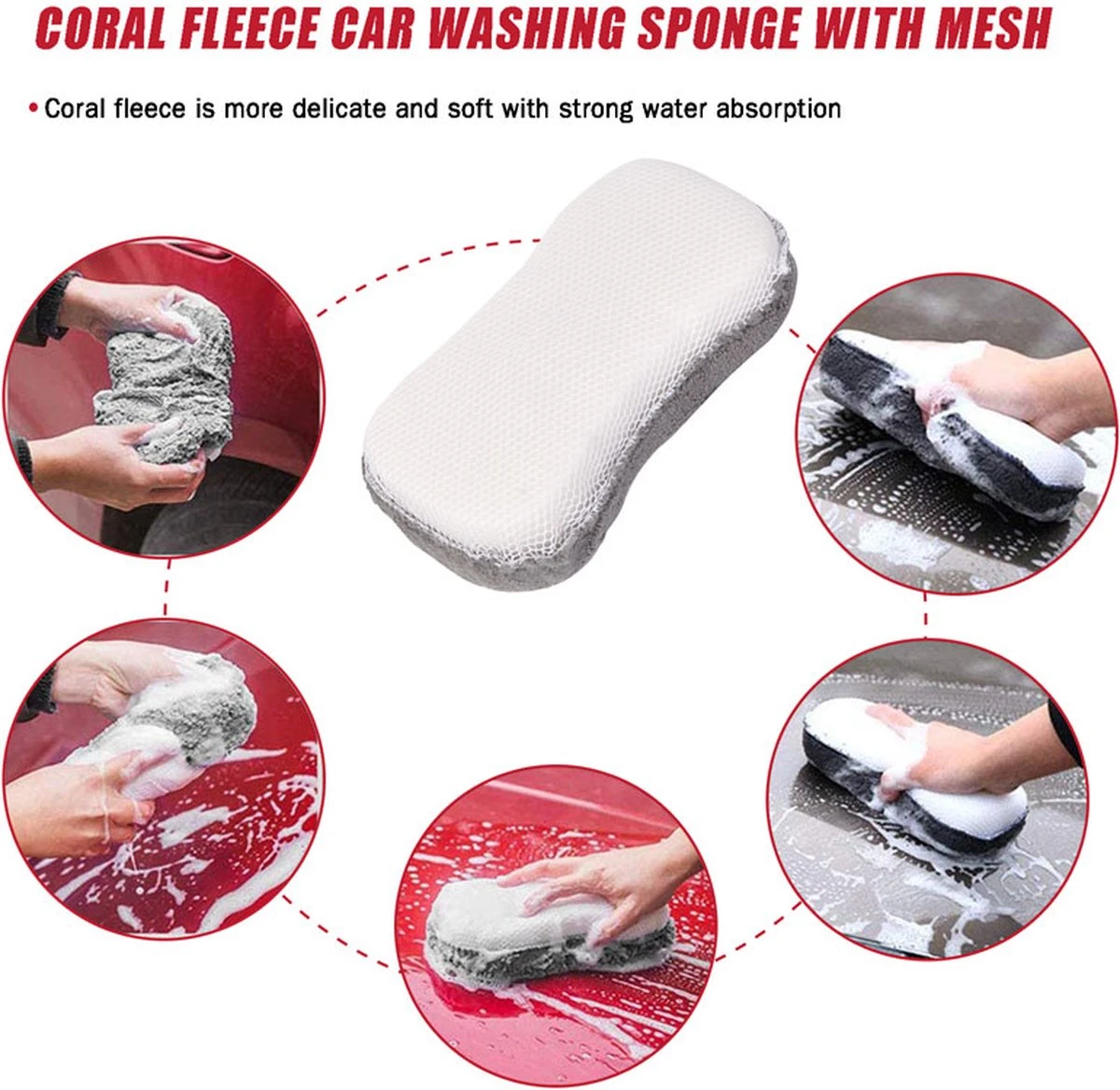 Auto Was Set - Autowasset - Wasset Spons - Wasborstel - Velgenborstel/Wheelbrush/Wheel Woolies - Microvezeldoek/Droogdoek - Wassen/Schoonmaak/Reinigen 8 Auto Was Set - Autowasset - Wasset Spons - Wasborstel - Velgenborstel/Wheelbrush/Wheel Woolies - Microvezeldoek/Droogdoek - Wassen/Schoonmaak/Reinigen - Afbeelding 6