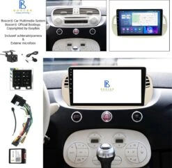 Boscer® Autoradio Android 11 - Fiat 500 2007-2015 - Apple Carplay & Android Auto (Draadloos) - 9'' Navigatiesysteem - Wit/Beige - Achteruitrijcamera 13 Boscer® Autoradio Android 11 - Fiat 500 2007-2015 - Apple Carplay & Android Auto (Draadloos) - 9'' Navigatiesysteem - Wit/Beige - Achteruitrijcamera -Auto-Onderdelen 1200x1172 1